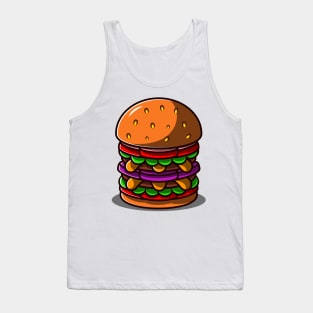 Cute Simple Burger Illustration. Tank Top